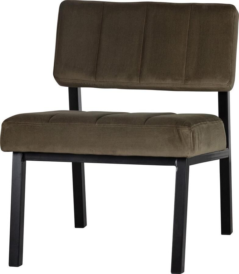WOOOD Exclusive Kaja Fauteuil Velvet Army 72x55x74 - Foto 2