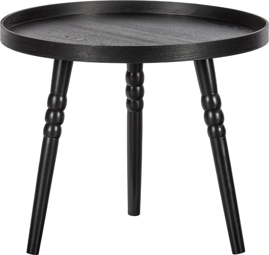 WOOOD Exclusive WOOOD Bijzettafel Ponto Ø55cm Zwart Rond