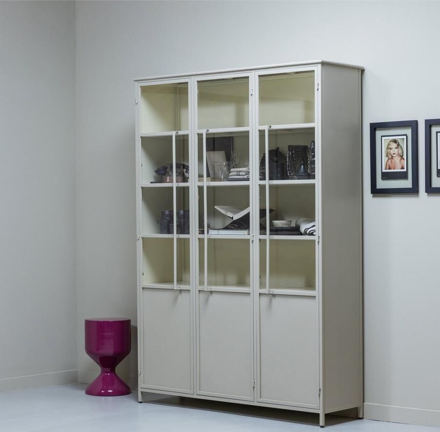 WOOOD Exhibit 3-deurs Zaandam Design Tafelpoot Metaal Zand 1 stuks 72x79x10itrinekast XL Metaal Zand 200x140x44 - Foto 4