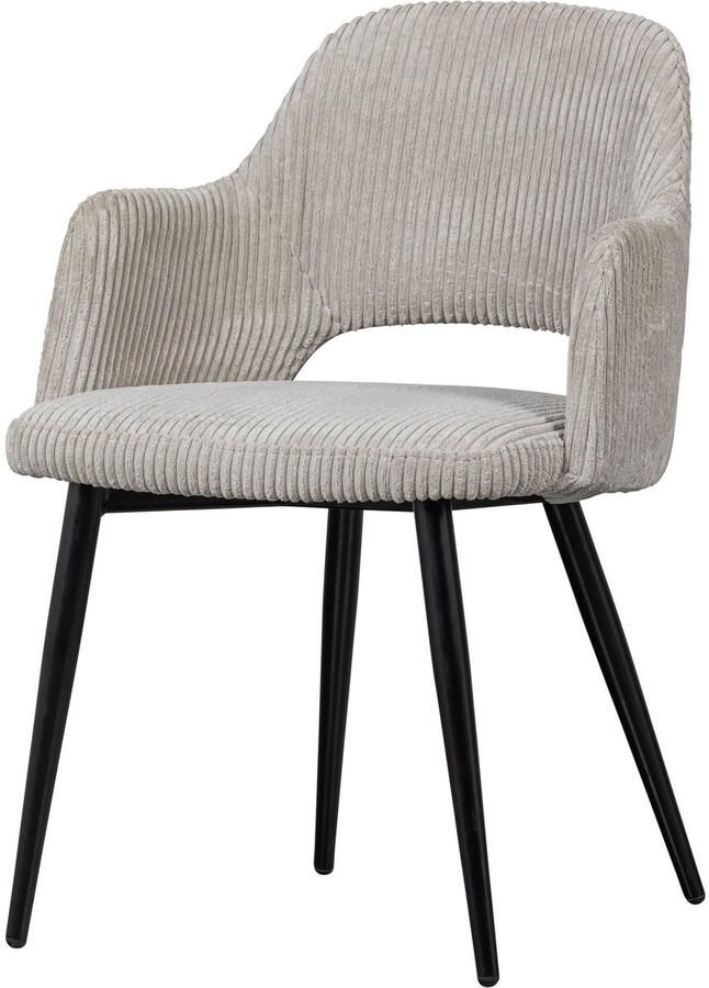 WOOOD Ferdy Eetkamerstoel Polyester Pearl 82x56x58