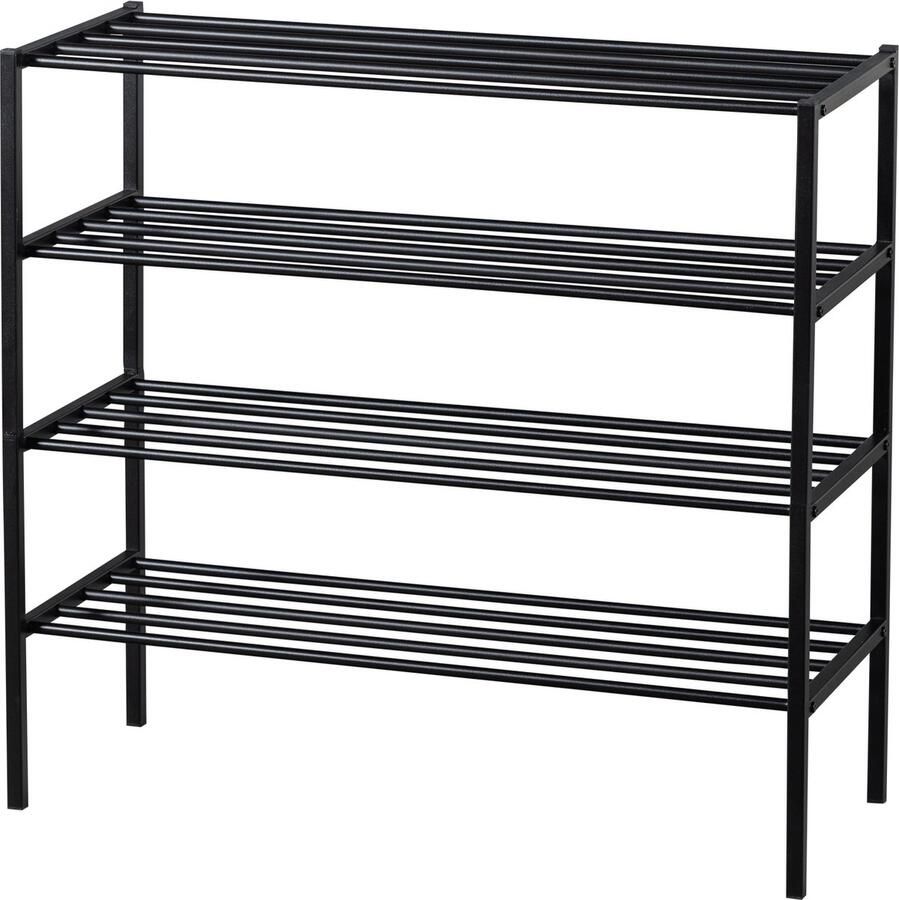 WOOOD Schoenenrek Ferro Stapel van 2 stuks Zwart