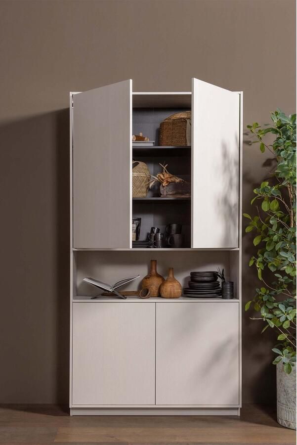 WOOOD Buffetkast Finca met push-to-open systeem hoogte 210 cm x breedte 110 cm - Foto 7