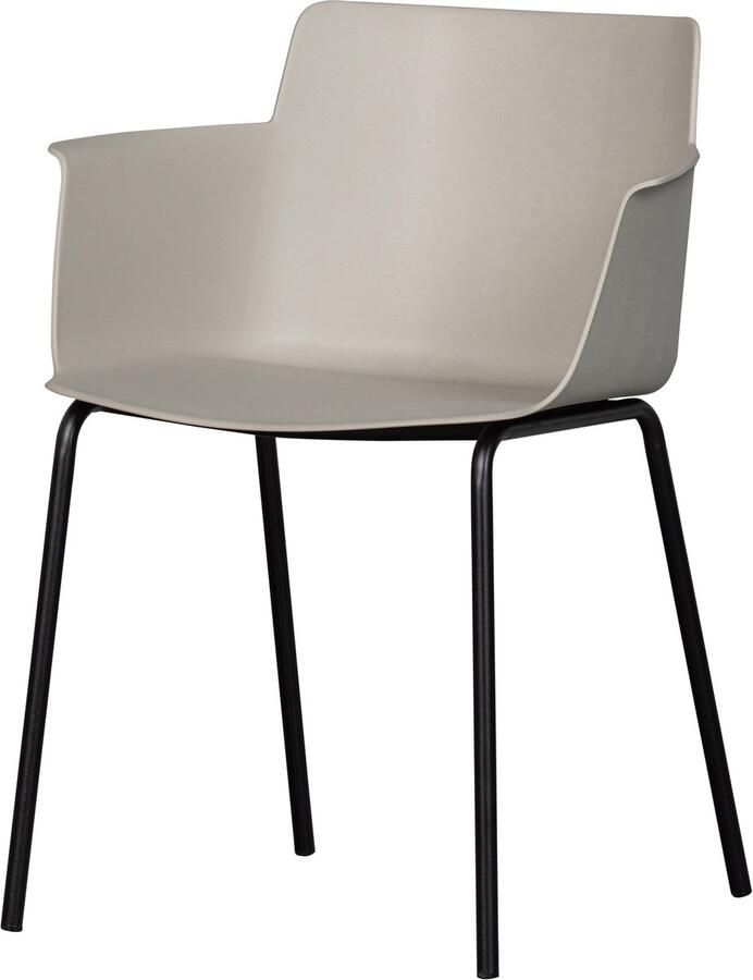 WOOOD Foppe Eetkamerstoel Kunststof Metaal Mist 80x53x55