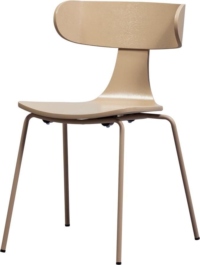 WOOOD Form Stoel Gemakkelijk Te Stapelen- Essenhout Fineer Zand 78x50x52 cm