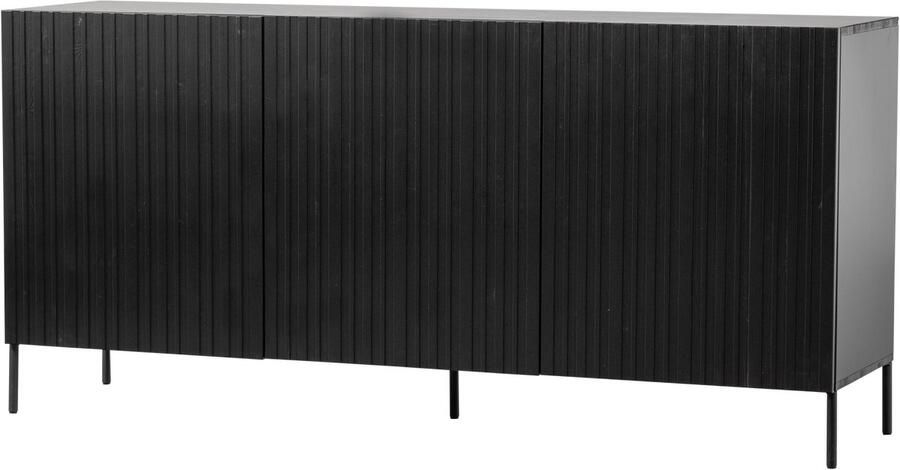 WOOOD Grand Gravure Dressoir Grenen Zwart 85x180x46