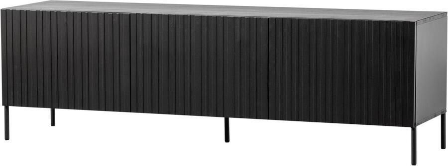 WOOOD Grand Gravure TV Meubel Grenen Zwart 56x180x46