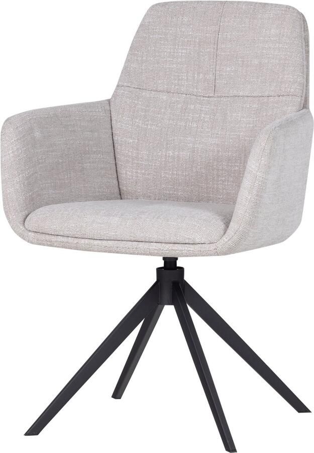 WOOOD Grant Eetkamerstoel Melange Naturel Beige 88x61x63 cm