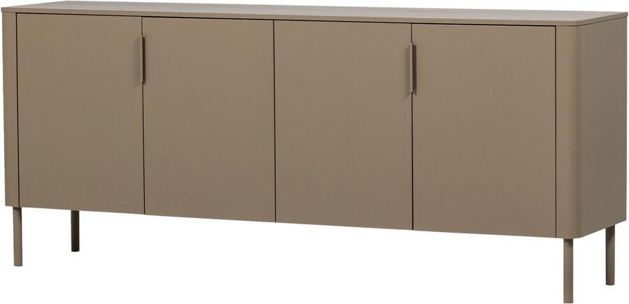 WOOOD Gunnar Dressoir 200 cm Grenen Mud 85x201x44