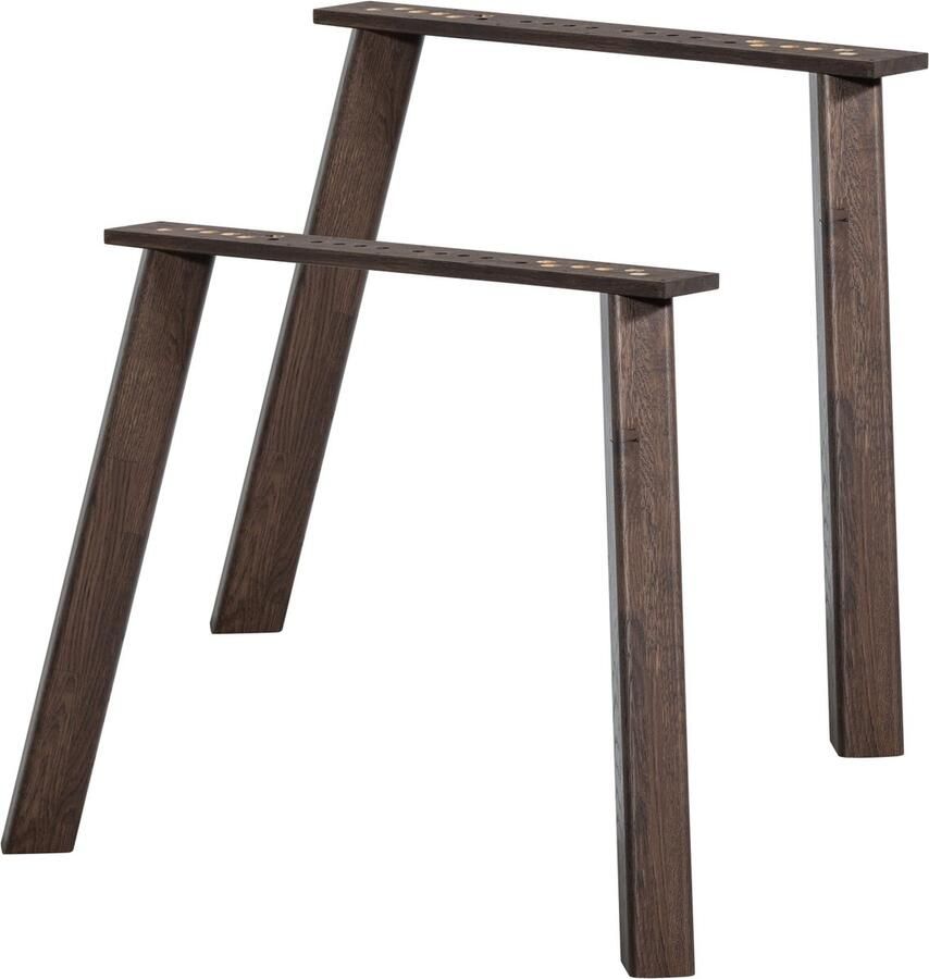 WOOOD 4-standen poot Haarlem Eiken (fsc) Mystic Bruin Set van 2 - Foto 2