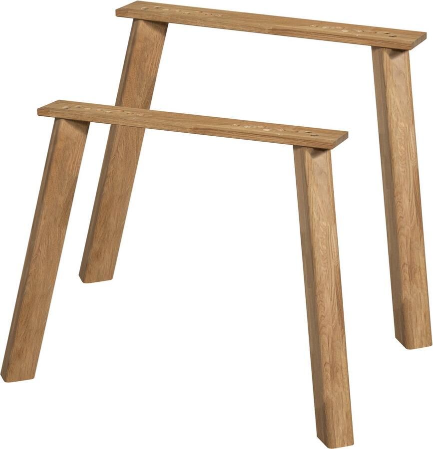 WOOOD 4-standen poot Haarlem Eiken (fsc) Transparant Set van 2