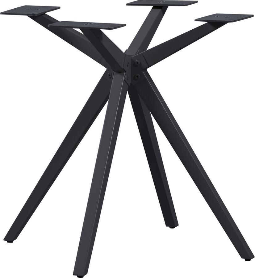 Woood Holland Kruispoot Metaal Zwart 72x80x80