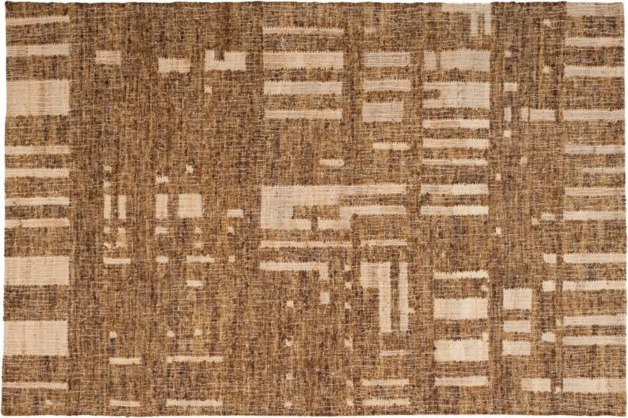 WOOOD Ian Handgeweven Vloerkleed Wol Bruin 170x240 cm