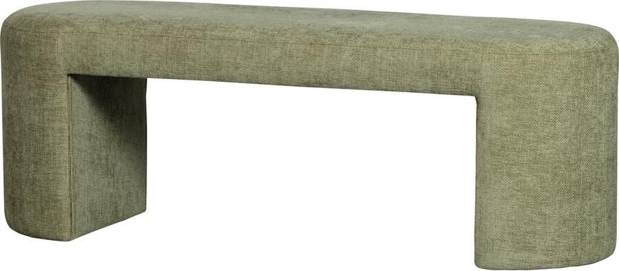 WOOOD Jacob Bankje Zonder Rugleuning Chenille Olive Green 46x130x46 cm - Foto 5
