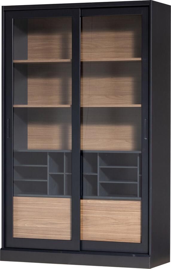 WOOOD Exclusive WOOOD Vitrinekast James Grenen 200 x 125cm Zwart - Foto 5