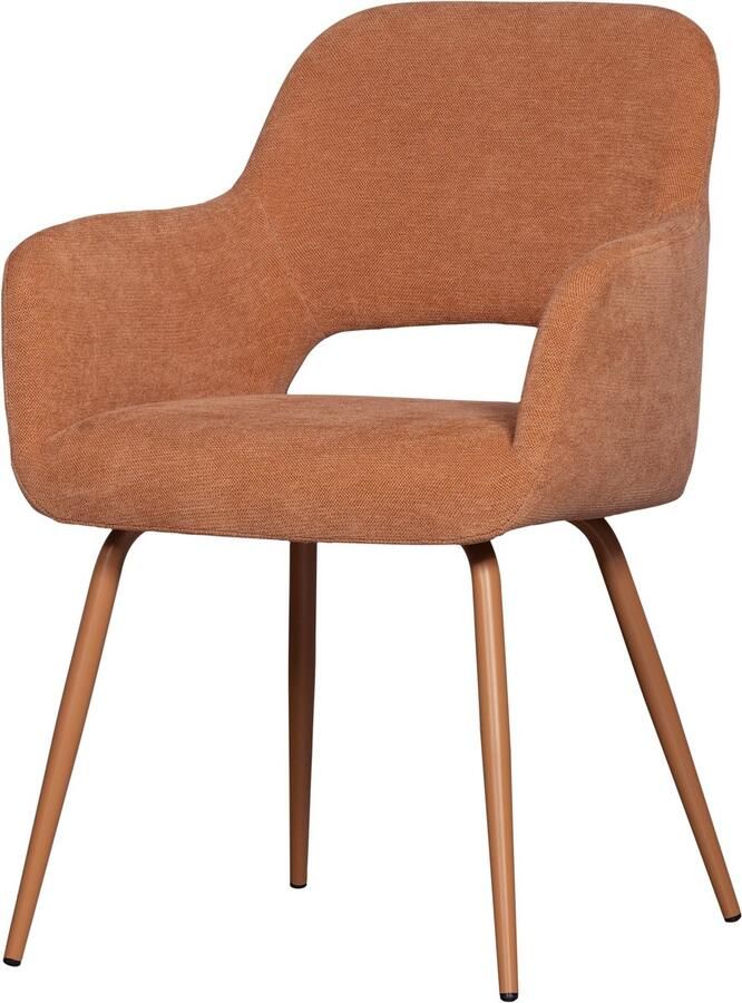 WOOOD Eetkamerstoel Jenny gepolsterd 4-poots onderstel h 80 cm x b 58 cm (set 2 stuks) - Foto 2