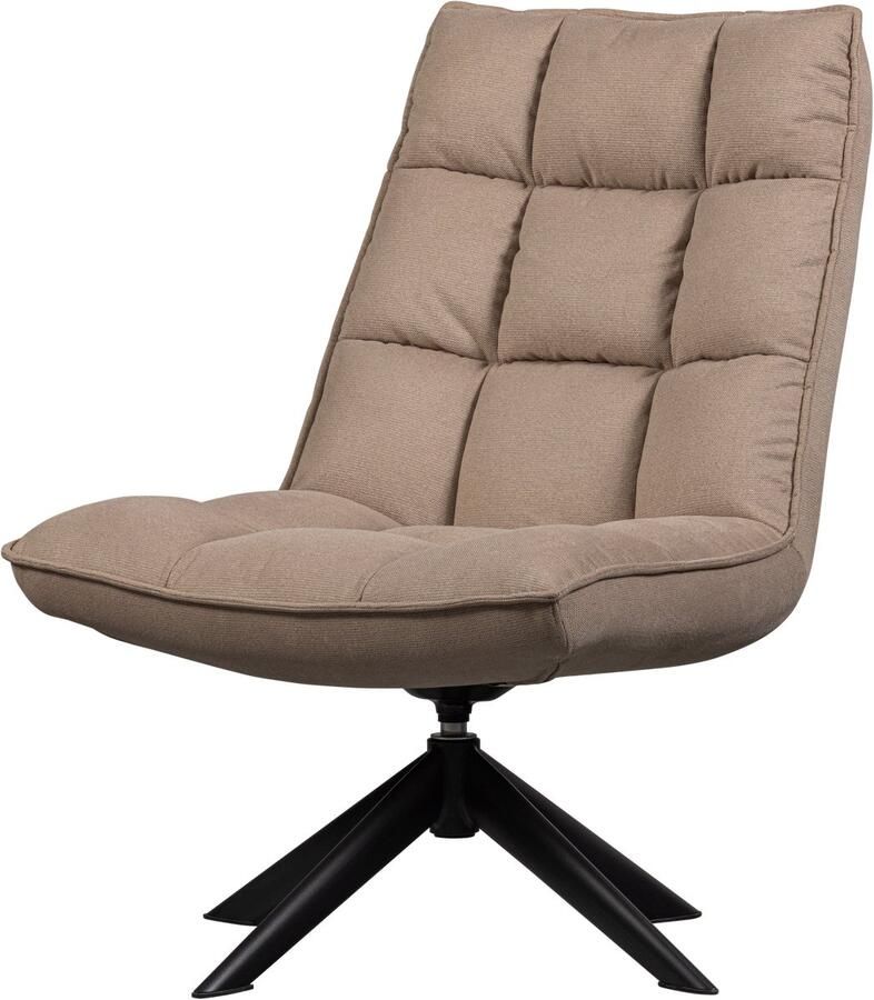 WOOOD Jouke Draaifauteuil Polyester Zand 97x70x85