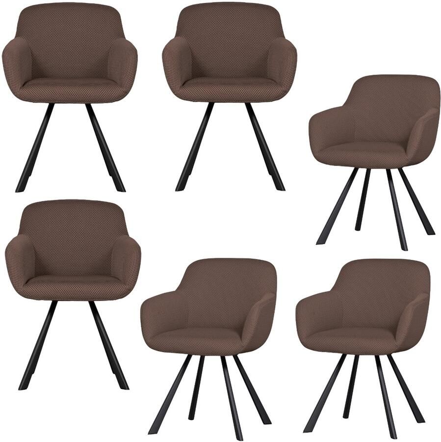 WOOOD Juno Eetkamerstoel Mesh Espresso 79x58x58