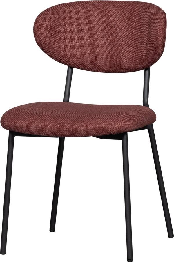 WOOOD Eetkamerstoel KJELD gevoerd met geweven stof hoogte 79 cm - Foto 2