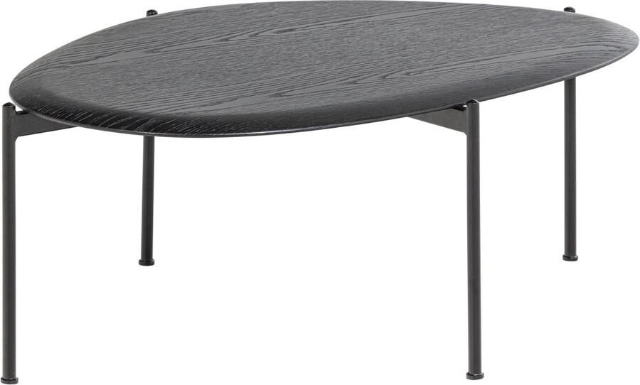 WOOOD Kota Salontafel MDF Fineer Zwart 26x121x97 cm - Foto 4