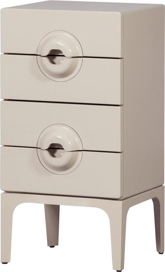 WOOOD ladekast 4 lades Merge Hout Greige 89x44x45 cm