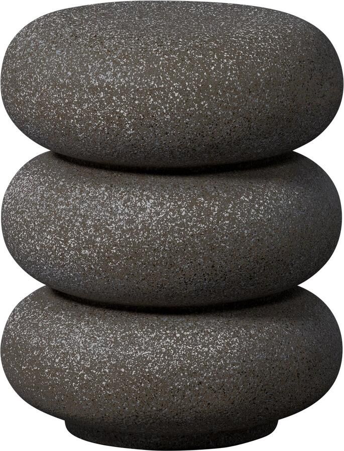 WOOOD Laurel Bijzettafel Met Spikkels Magnesium Zwart 50x40x40