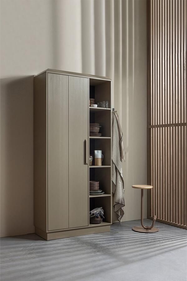 WOOOD Exclusive Opbergkast Lowen Grenenhout 221 x 100cm Mud - Foto 4