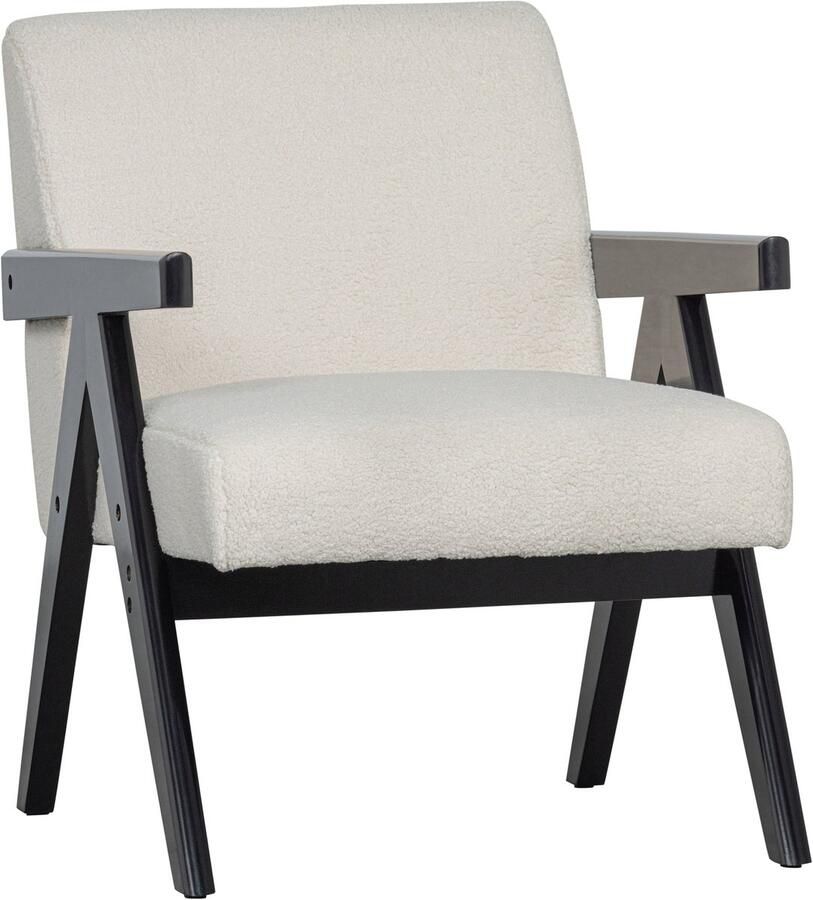 WOOOD Lowie Fauteuil Polyester Naturel Zwart 79x60x79 cm - Foto 2
