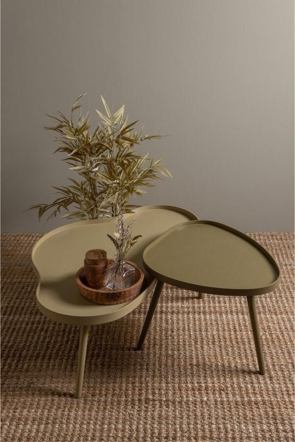 WOOOD Mae Bijzettafel Grenenhout MDF Sepia Bruin 40x61x50 cm - Foto 3