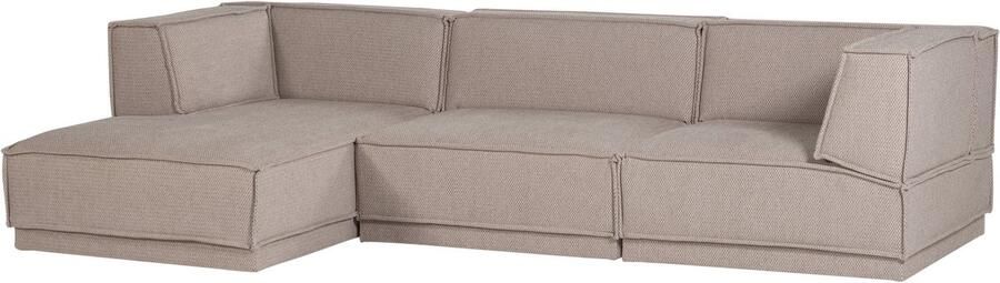 WOOOD Manu Chaise Longue Bank Grove Chenille Naturel 73x286x160