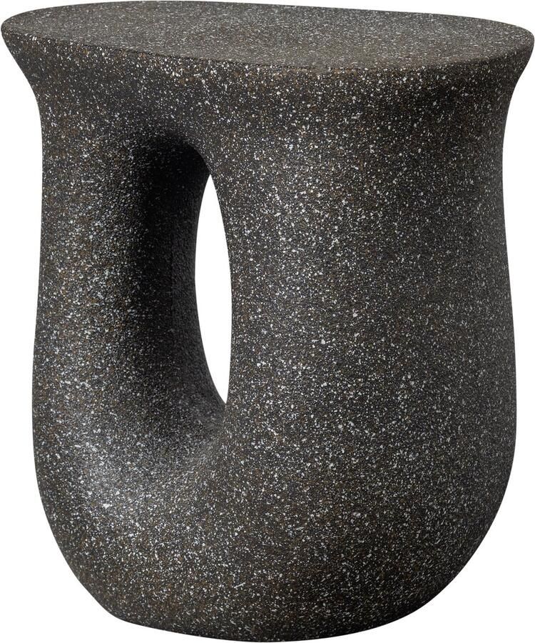 WOOOD Mason Bijzettafel Met Spikkels Magnesium Zwart 45x42x33