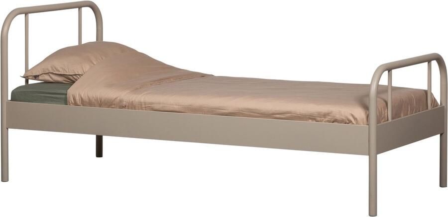 WOOOD Mata 1-Persoonsbed Metaal Zand 90x208x95