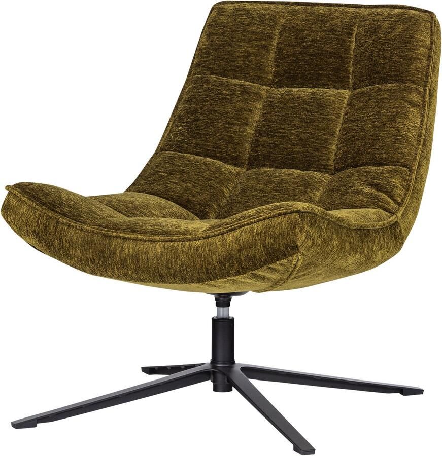 WOOOD Maudi Draaifauteuil Chenille Groen 84x74x86 cm - Foto 2