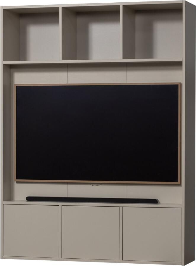 WOOOD Meggy Tv Opbergkast Grenen hout Dust Grijs 215x160x40