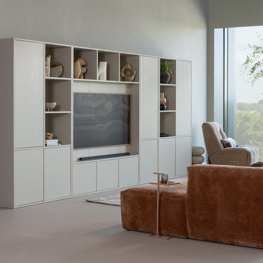 WOOOD Meggy Tv Opbergkast Grenen hout Dust Grijs 215x160x40 - Foto 2