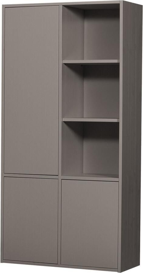 WOOOD Merel opbergkast Grenen Warmgrijs 100x200x44