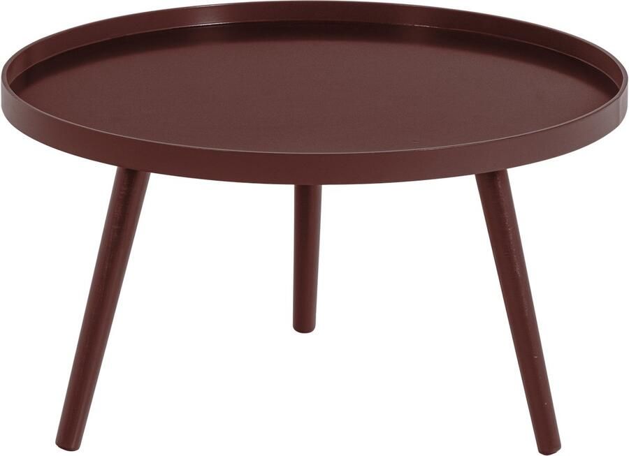 WOOOD Mesa Bijzettafel L 34xø60 cm Hout Bordeauxrood 34x60x60 - Foto 3