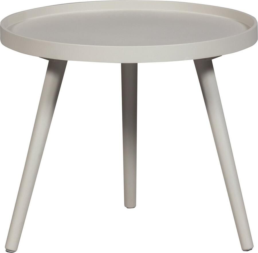 WOOOD Mesa Bijzettafel M MDF Tafelblad En Grenenhouten Poten Zand 45 x Ø45 cm