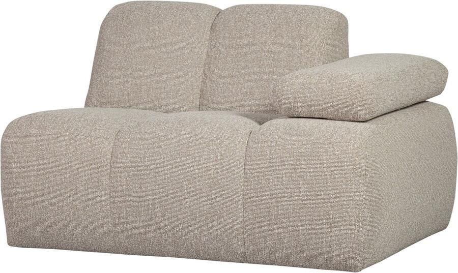 Woood Mojo 1-Zits Bank Met Arm Rechts Bouclé Beige 74x120x97