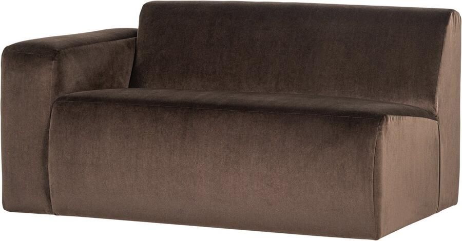 WOOOD Mojo Base 1 5-zits Bank Arm Links Velvet Bruin 74x145x97 - Foto 3