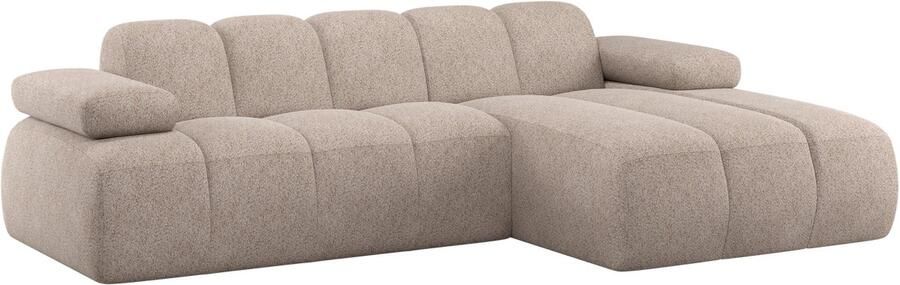 WOOOD Mojo Chaise Longue Bank Rechts Wollig Donkerzand