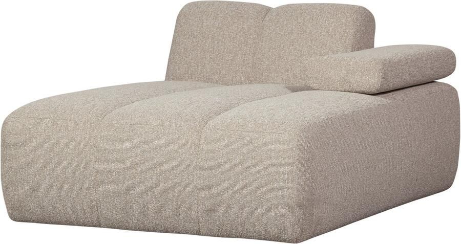 WOOOD Mojo Chaise Longue Elementenbank Rechts Bouclé Beige
