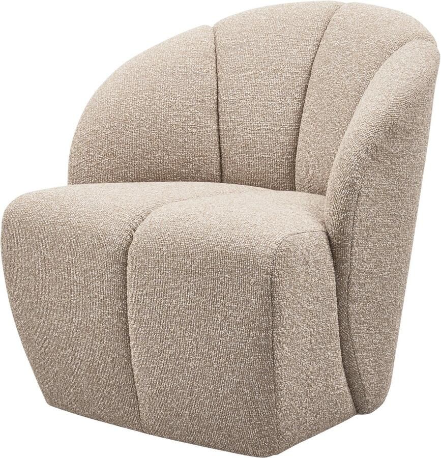 Woood Mojo Draaifauteuil Bouclé Beige Melange 75x68x77