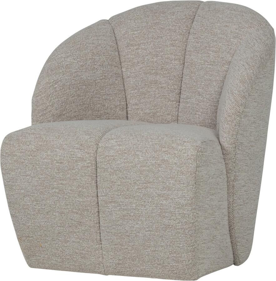 WOOOD Mojo Draaifauteuil Bouclé Ecru Melange 75x68x77