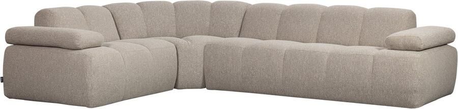 WOOOD Mojo Hoekbank Links Bouclé Beige Melange 74x310x230