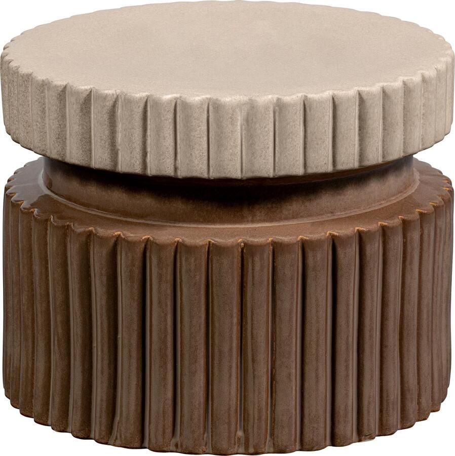 WOOOD Bijzettafel Geer Keramiek 48cm Tan Rond - Foto 2