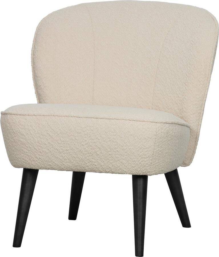WOOOD Sara Fauteuil Bouclé Stof Creme Wit 71x59x70 cm - Foto 2