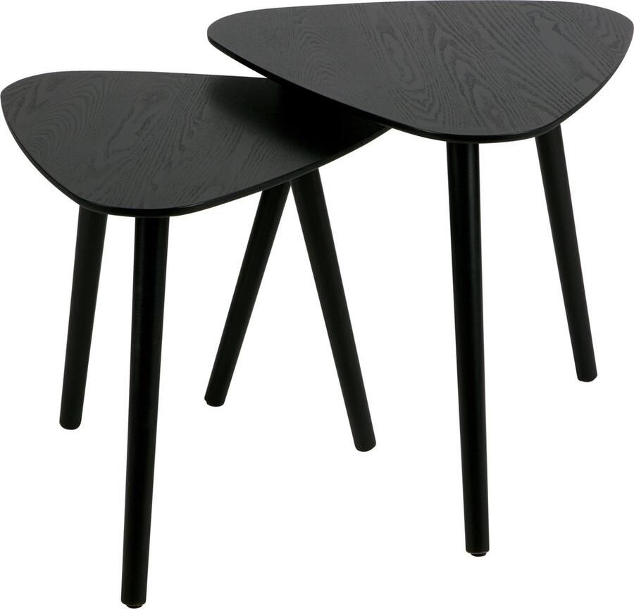 WOOOD Nila Bijzettafels Hout Zwart Set van 2 - Foto 2