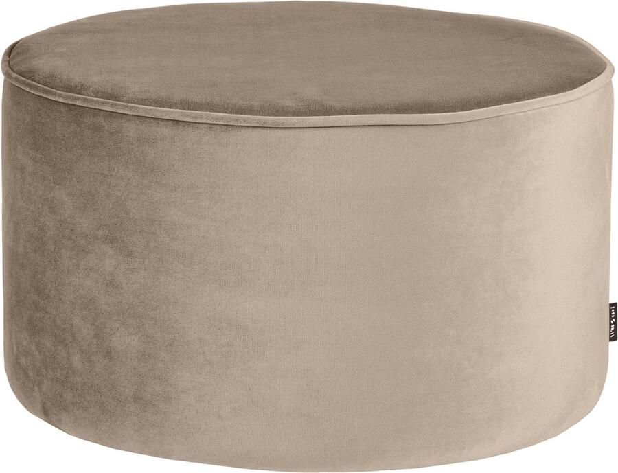 WOOOD Sara Poef Laag Velvet Khaki 60x36x60
