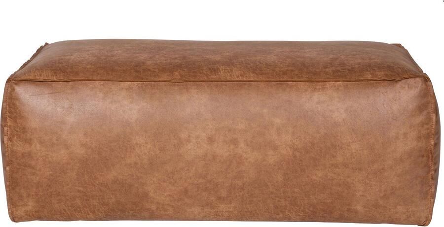 BePureHome Rodeo Poef Recycle Leer Cognac 43x120x60