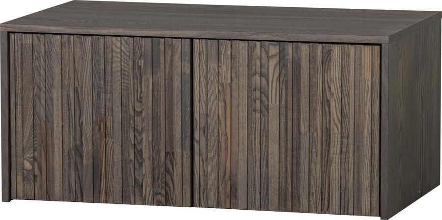 WOOOD Kistbank New Gravure bunkbank met grafische reliëfdeuren op wielen breedte 88 cm - Foto 5
